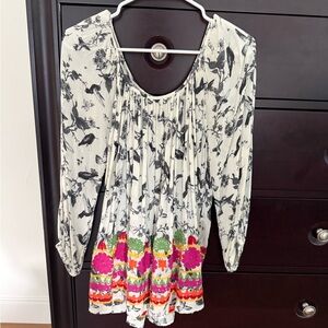 Ivy Jane Black and White Bird Print Blouse